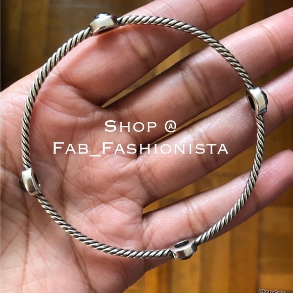 David Yurman bangle bracelet with gemstones - Picture 7 of 17